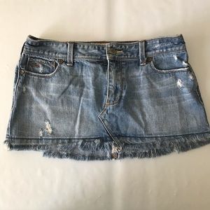 Hollister Super Mini Distressed Jean Skirt size 27